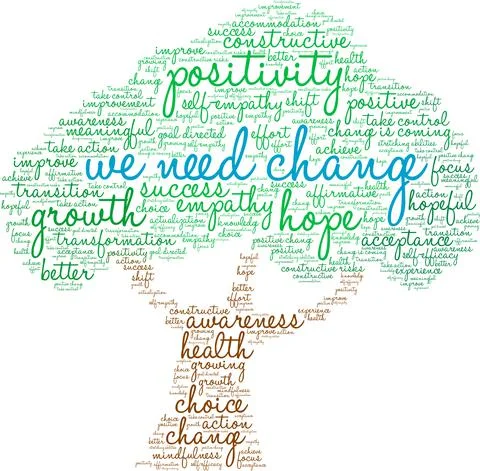 We Need Change Word Cloud Ilustração Stock