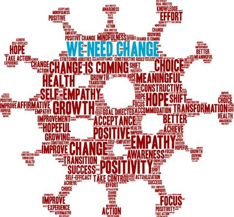 We Need Change Word Cloud Illustrazione stock
