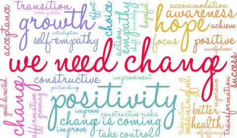 We Need Change Word Cloud Stock Illustration