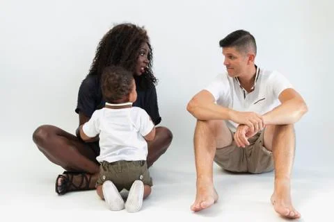 We need discuss everything between us Stock Photos