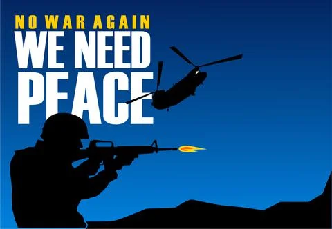 WE NEED PEACE Stock Illustration