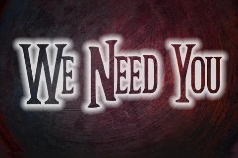 We need you concept Stock Illustration