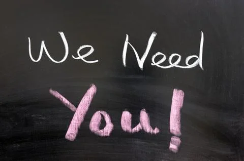 We need you Stock Photos