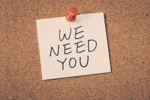 We need you Stock Photos