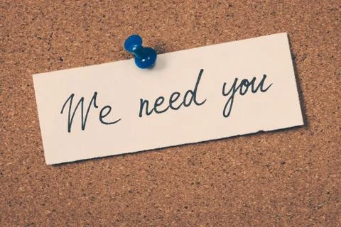 We need you Stock Photos