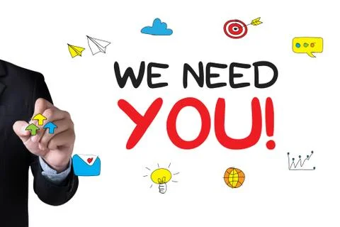 WE NEED YOU! Stock Photos