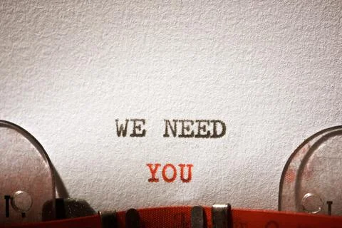 We need you 库存照片