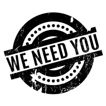 We Need You rubber stamp 库存插图