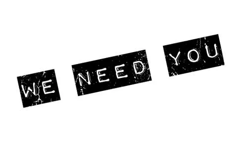 We Need You rubber stamp イラスト素材
