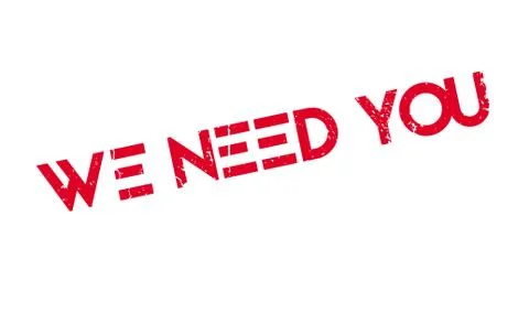We Need You rubber stamp 库存插图