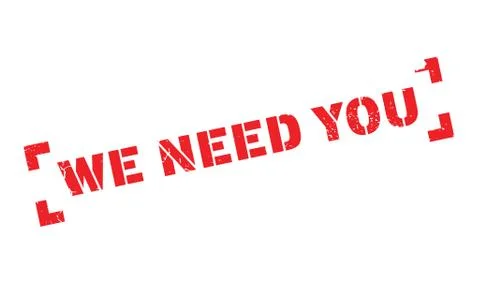 We Need You rubber stamp イラスト素材