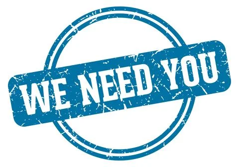 We need you stamp Stock Illustration