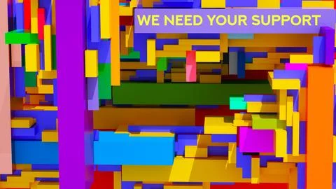 We need your support Stock Illustration