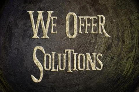 We offer solutions concept Stock Illustration