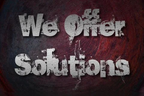 We offer solutions concept Stock Illustration