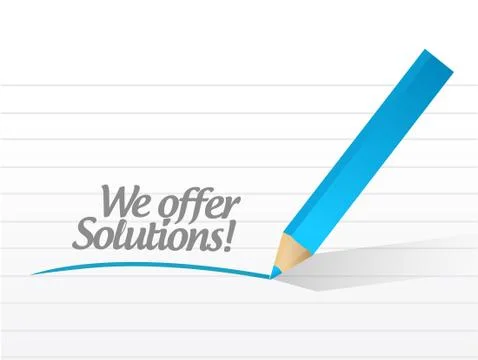 We offer solutions message illustration design Stock Illustration