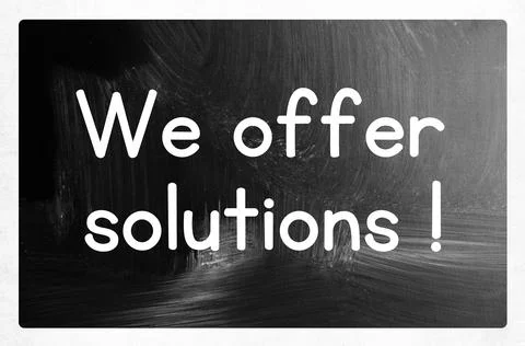We offer solutions! Stock Photos