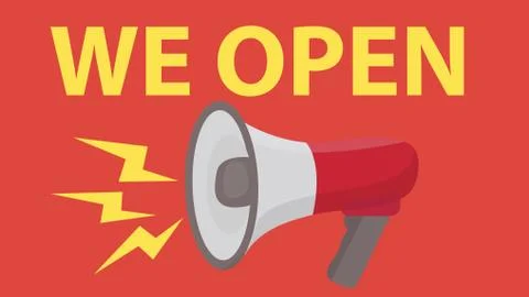 We opened after quarantine coronavirus, covid, lockdown. Reopening vector Stock Illustration