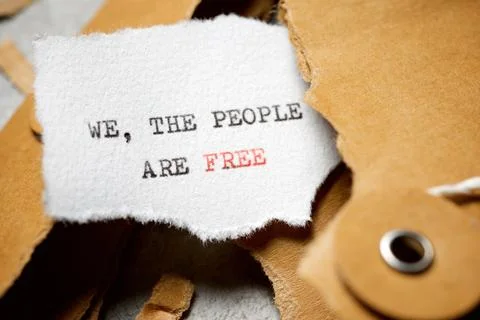 We, the people are free text written on a paper Фото