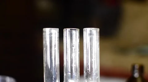 We Perform Chemical Experiments - Mix Reagents ignite, see the result Stock Footage 59211496