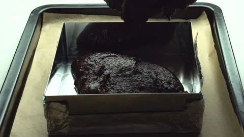 We prepare chocolate dough for cake and pastries. Stock Footage 145910393