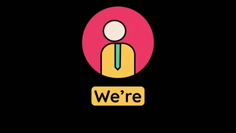 We re hiring animated with alpha channel Stock Footage 224424222