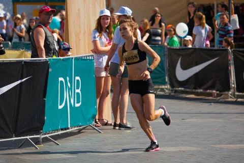 We run Vilnius / DNB half-marathon Stock Photos