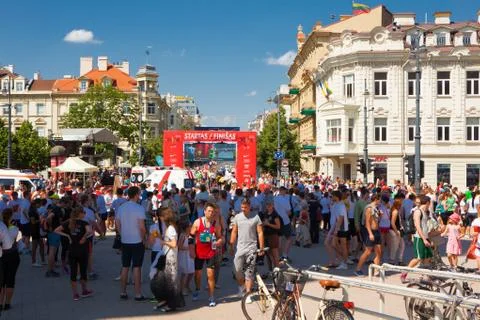 We run Vilnius / DNB half-marathon Stock Photos