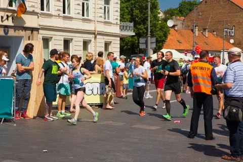 We run Vilnius / DNB half-marathon Foto stock