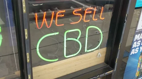 We Sell CBD Signage Stock Footage 159522150