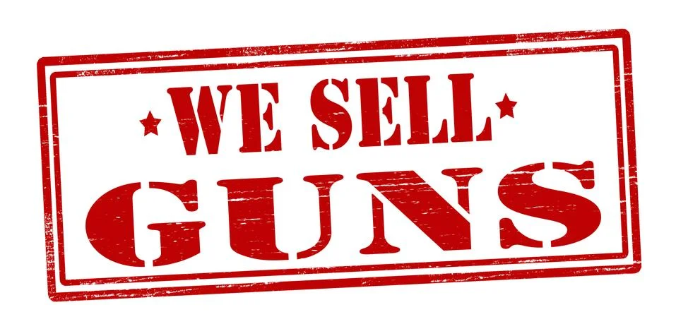 We sell guns Stock Illustration