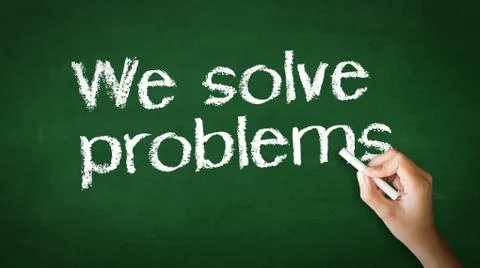 We solve problems chalk illustration Foto stock