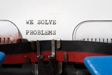 We solve problems phrase 스톡 사진