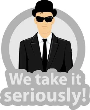 We take it seriously Illustrazione stock