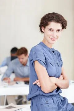 We take your IT needs seriously. Portrait of a confident female office worker Stock Photos