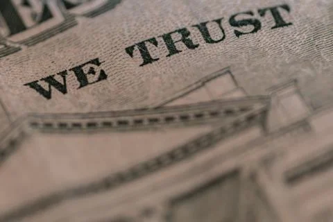 We trust in currency Foto stock
