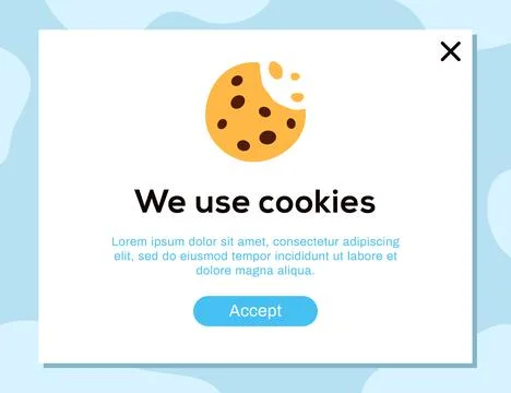 We use cookies concept. Internet web pop up banner Stock Illustration