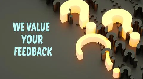 WE VALUE YOUR FEEDBACK Stock Photos