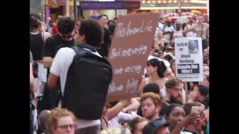 We want Justice - BLM protest NYC 2016 Video stock 318685169