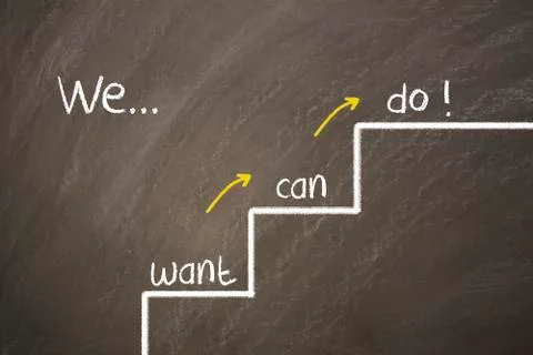 We want, we can, we do! Stock Illustration