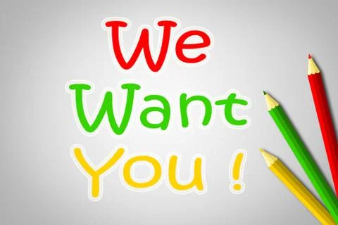 We want you concept Stock Illustration