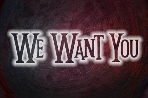 We want you concept Stock Illustration