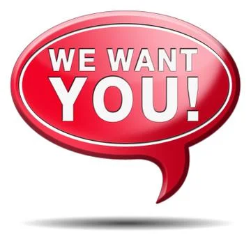 We want you Stock Illustration