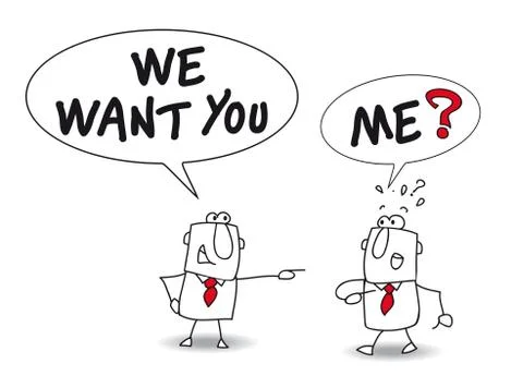 We want you Stockillustratie