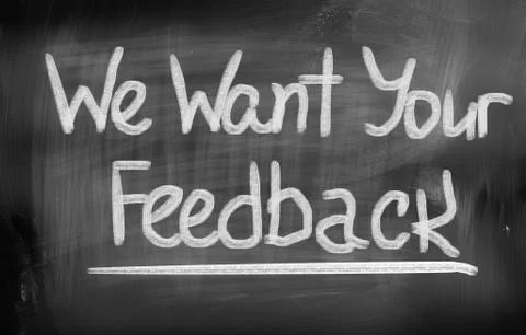 We want your feedback concept Stock Illustration