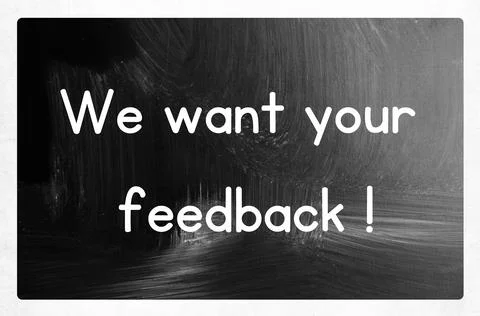 We want your feedback concept Stock Photos