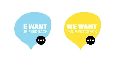 We want your feedback. Customer feedbacks survey opinion service イラスト素材