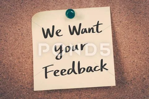 We want your feedback Stock Photos