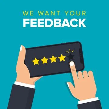 We want your feedback vector illustration concept Stock Illustration