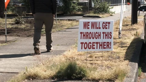 We Will Get Through This Together Lawn Sign Video stock 129719939
